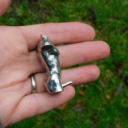 Miniature Nude Figurine with Erection, Hand Cast in Fine Pewter, by William Sturt