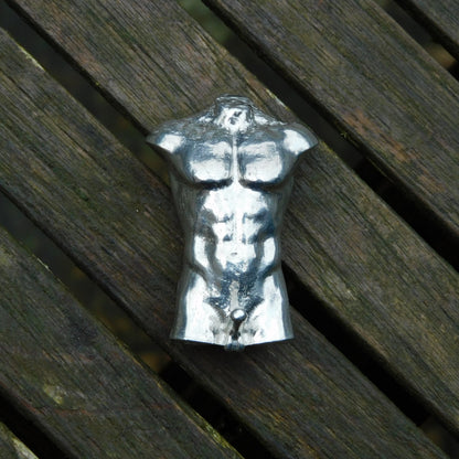 Miniature Nude Figurine with Erection, Hand Cast in Fine Pewter, by William Sturt