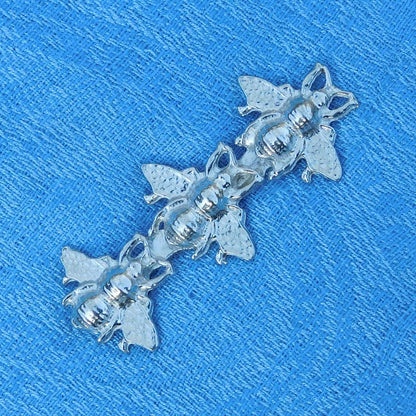 Bee Brooch (Three), Handcast Pewter, Polished Finish