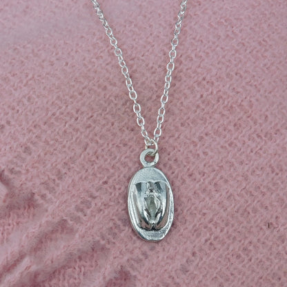 Vulva Pendant Chained, Vagina , Vulva Gift, Handcast in Fine Pewter by William Sturt