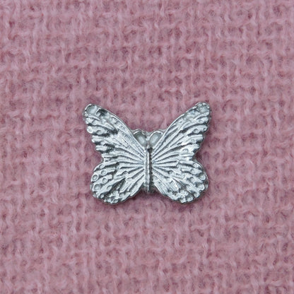 Butterfly Tie Pin, Butterfly Tie Slide, Handmade, in Fine Pewter, by William Sturt