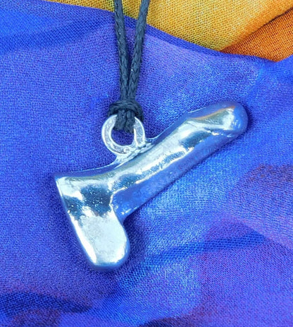 Penis Pendant, Erotic Necklace, Erotic Gifts, Handmade, in Fine Pewter, by William Sturt