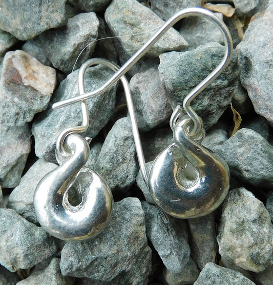 Handcrafted 10 Year Anniversary, 10th Wedding Anniversary Tin Infinty Loop Earrings | Eco-Friendly Jewelry