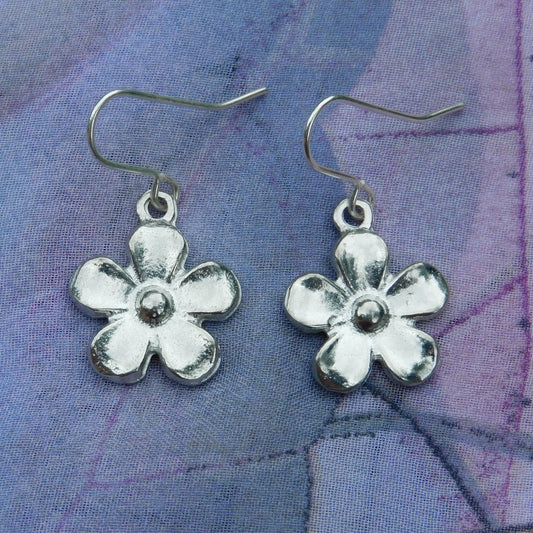 Tin 10th Wedding Anniversary Daisy Earrings | Eco-Friendly Jewelry by William Sturt