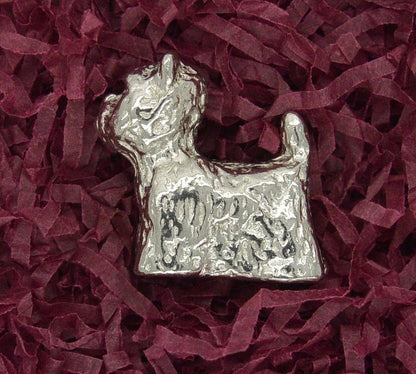 Scottish Terrier Figurine, West Highland Terrier, Miniature Dog, Dog Statuette, Handmade, in Pewter, by William Sturt, from the Pewters