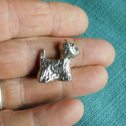 Scottish Terrier Figurine, West Highland Terrier, Miniature Dog, Dog Statuette, Handmade, in Pewter, by William Sturt, from the Pewters