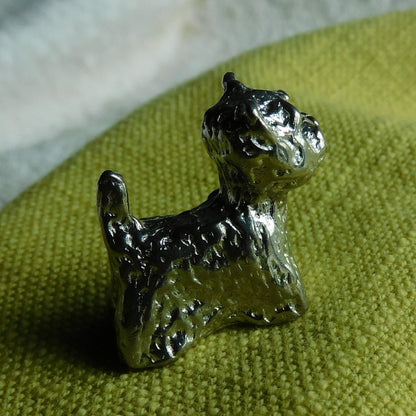 Scottish Terrier Figurine, West Highland Terrier, Miniature Dog, Dog Statuette, Handmade, in Pewter, by William Sturt, from the Pewters