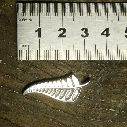 Silver Fern Brooch, Handcast Pewter, Polished Finish