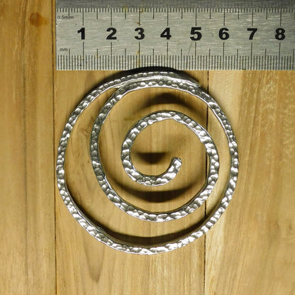 Spiral Pewter Shawl Pin, Celtic Shawl Brooch, Handmade Fine Pewter by William Sturt