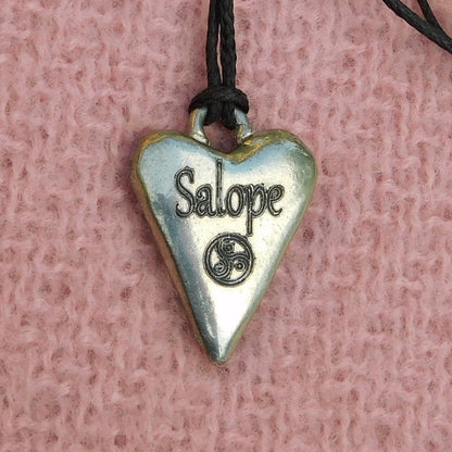 Salope, BDSM Pendant, Knotted Cord, BDSM Accessories, Sub Pendant, Sub Anklet, Sub Bracelet, Handmade, in Fine Pewter, by William Sturt