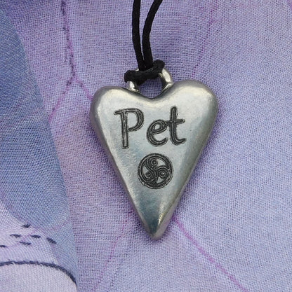 Pet, BDSM Pendant, Knotted Cord, BDSM Accessories, Sub Pendant, Sub Anklet, Sub Bracelet, Handmade, in Fine Pewter, by William Sturt