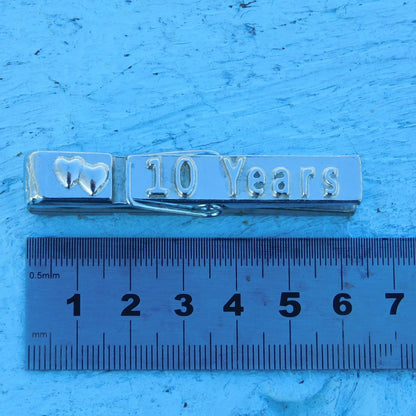 10 Years Tin anniversary Peg Photo Holder, Handmade by William Sturt in Fine Pewter