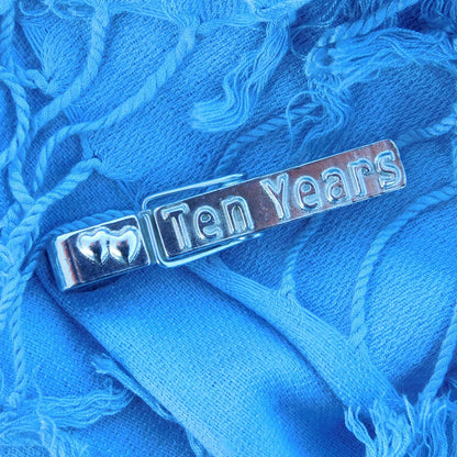 Ten Years Tin anniversary Peg Photo Holder, Handmade by William Sturt in Fine Pewter