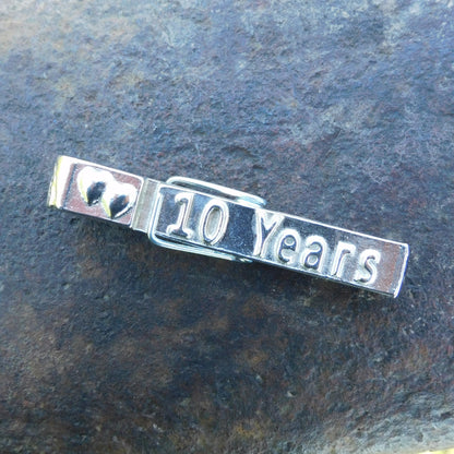 10 Years Tin anniversary Peg Photo Holder, Handmade by William Sturt in Fine Pewter