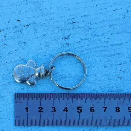 Personalised Guardian Angel Keyring, Birthday or Anniversary  Gift with Date, Handmade by William Sturt in Fine Pewter