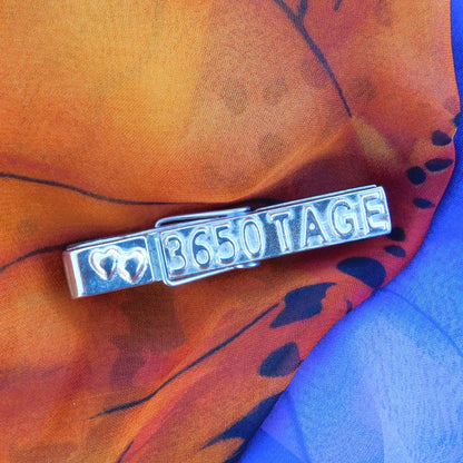 Tin anniversary "3650 Tage" (3650 Days) Fridge Magnet, Handmade by William Sturt in Fine Pewter