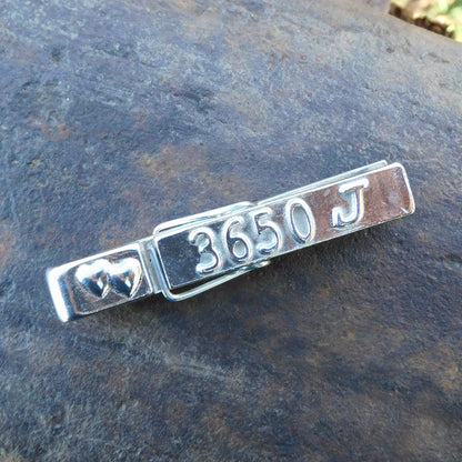 French Tin anniversary Peg Photo Holder, 3650 J,  Handmade by William Sturt in Fine Pewter
