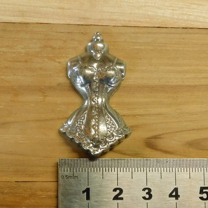 Bodice Brooch, Handcast Pewter, Polished Finish
