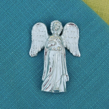 Guardian angel statuette, handmade in Fine Pewter by William Sturt