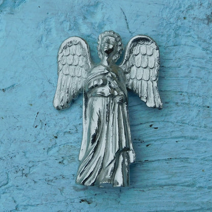 Guardian angel statuette, handmade in Fine Pewter by William Sturt