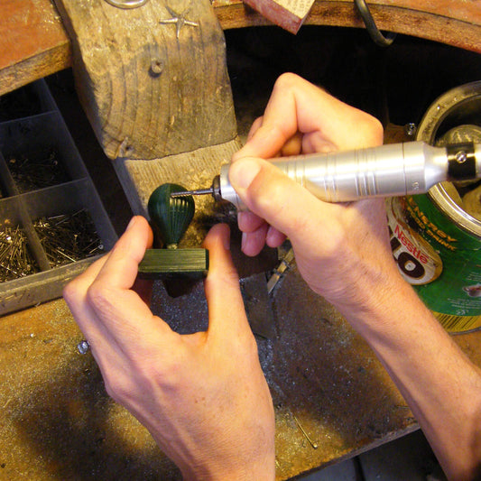 10th Anniversary Ring Bowl, with Tally showing 10 Years. Handmade in Fine Pewter by William Sturt.