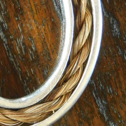 Horse Hair Horseshoe Pendant Necklace, Personalised Keepsake Jewellery, Handcast Pewter with Cord or Chain Option