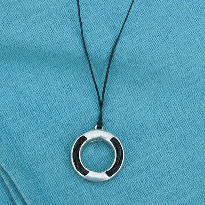 Horse Hair Round Pendant Necklace, Personalised Keepsake Jewellery, Handcast Pewter with Cord or Chain Option