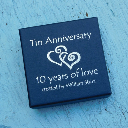 Tenth Anniversary Pewter Key Ring, Handmade From Fine Pewter by William Sturt