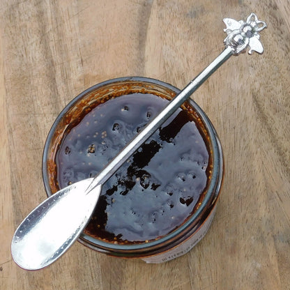 Bee Jam Spoon, Pewter Jam Spoon with Bee, Hand-cast in Fine Pewter by William Sturt
