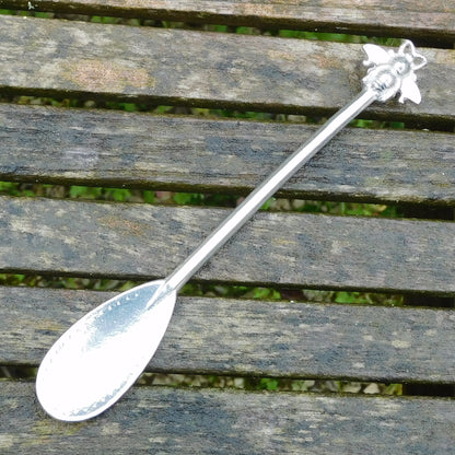 Bee Jam Spoon, Pewter Jam Spoon with Bee, Hand-cast in Fine Pewter by William Sturt