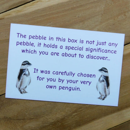 Pewter Penguin Pebble Gift, Choose Your Special Stone, William Sturt Fine Pewter