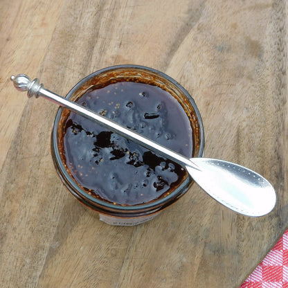 Pewter Jam Spoon with Turned knob handle, Hand-cast in Fine Pewter by William Sturt