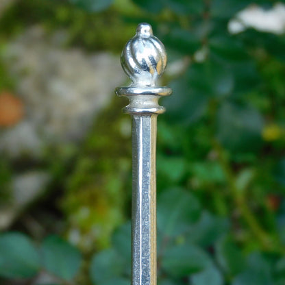 Pewter Jam Spoon with Turned knob handle, Hand-cast in Fine Pewter by William Sturt