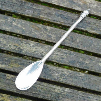 Pewter Jam Spoon with Turned knob handle, Hand-cast in Fine Pewter by William Sturt