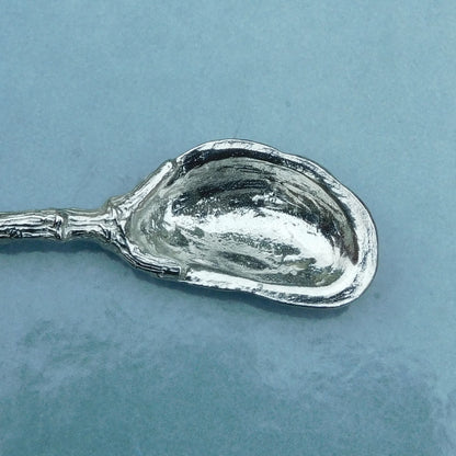 Mussel Shell Jam Spoon, Handcast In Fine Pewter By William Sturt