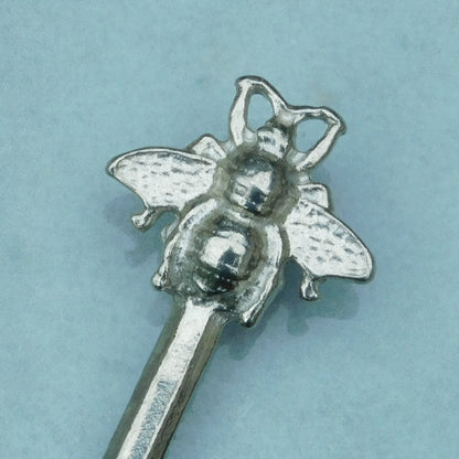 Bee Jam Spoon, Pewter Jam Spoon with Bee, Hand-cast in Fine Pewter by William Sturt