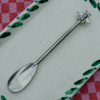 Bee Jam Spoon, Pewter Jam Spoon with Bee, Hand-cast in Fine Pewter by William Sturt