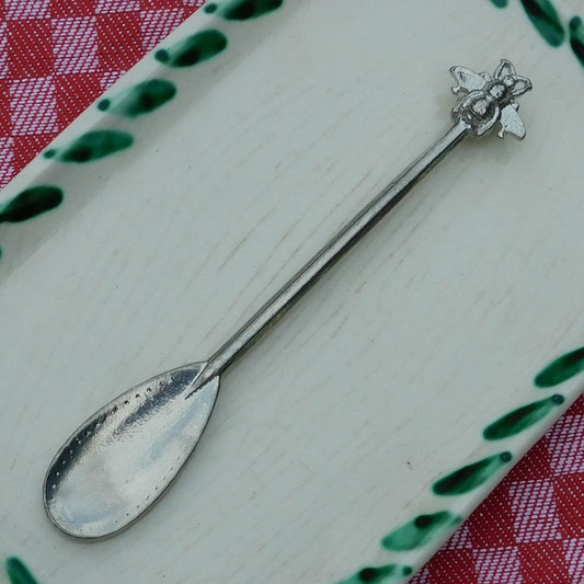 Bee Jam Spoon, Pewter Jam Spoon with Bee, Hand-cast in Fine Pewter by William Sturt