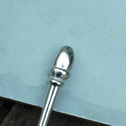 Acorn Jam Spoon, Long Jam Spoon, Keep Your Fingers Clean! Handcast, In Fine Pewter, By William Sturt