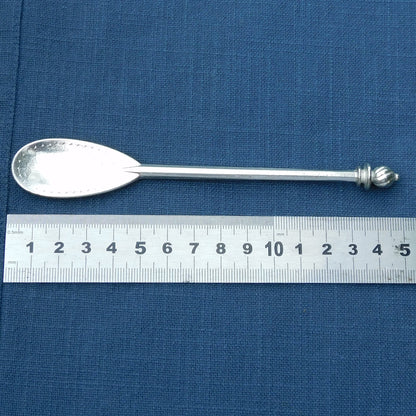 Pewter Jam Spoon with Turned knob handle, Hand-cast in Fine Pewter by William Sturt