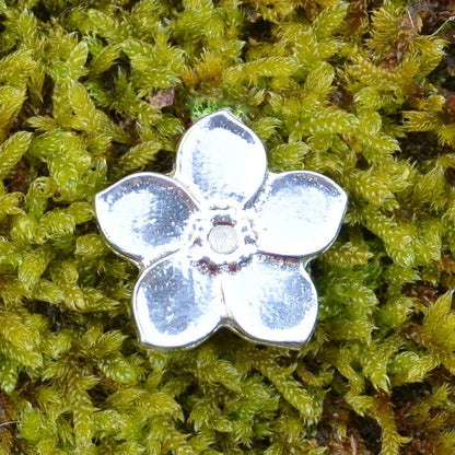 Forget-Me-Not Brooch, Handcast Pewter Brooch, Polished Finish