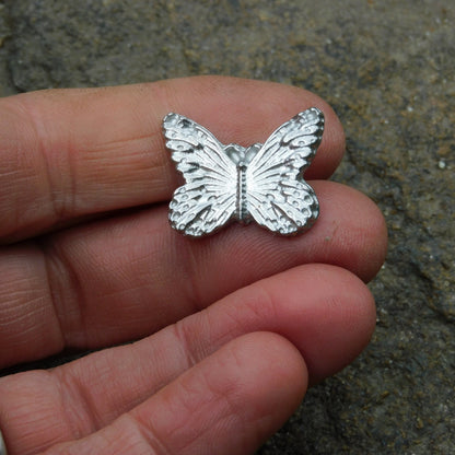 Butterfly Cufflinks, Handcast Pewter Cufflinks, Polished Finish