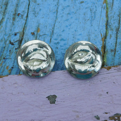 Lips Cufflinks, Handcast Pewter Cufflinks, Polished Finish