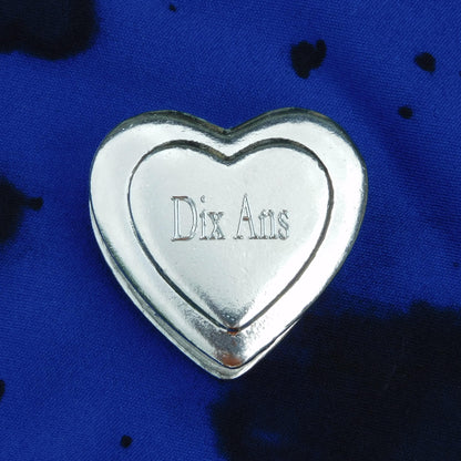 Tin anniversary keyring, handmade in Fine Pewter with Personalisable date.