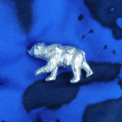 Grizzly Bear Figurine, Bear Totem, Bear Miniature, Hand Crafted, Handmade in Fine Pewter, by William Sturt