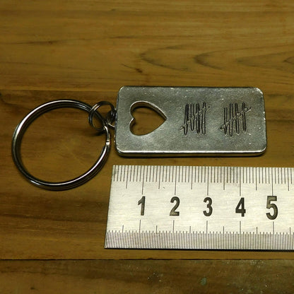 Tenth Anniversary Pewter Key Ring, Tally mark, 10th Wedding anniversary, Hand Crafted, Handmade From Fine Pewter by William Sturt