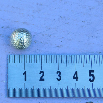 Golf Ball Cufflinks, Handcast Pewter Cufflinks, Polished Finish