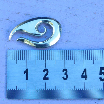Maori Wave Cufflinks, Handcast Pewter Cufflinks, Polished Finish