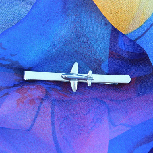 Douglas DC3 Plane Tie Clip, DC3 Gifts, Handmade, in Fine Pewter, by William Sturt