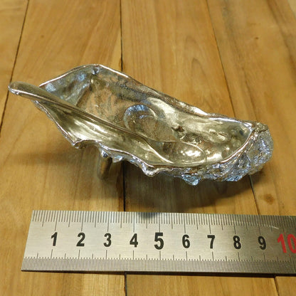 Oyster shell Salt Bowl With Pewter Spoon, Condiment Bowl, Handmade, , Hand Crafted, House warming Gift, In Fine Pewter, By William Sturt